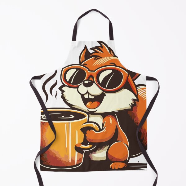 Item preview, Funny Squirrel Coffee Addict designed and sold by Retro@nimals.