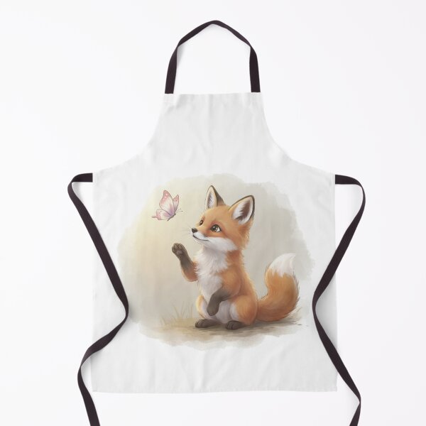 Item preview, Curious Little Fox – fox with butterfly designed and sold by Herzbaumatelier.