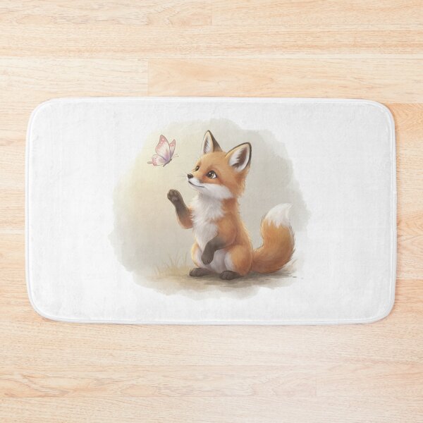 Item preview, Curious Little Fox – fox with butterfly designed and sold by Herzbaumatelier.