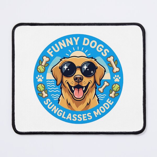 Item preview, Funny Sunglasses Dog Cartoon Design designed and sold by AbanoubStore.