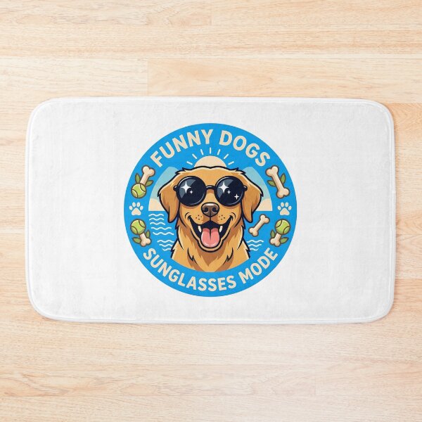 Item preview, Funny Sunglasses Dog Cartoon Design designed and sold by AbanoubStore.