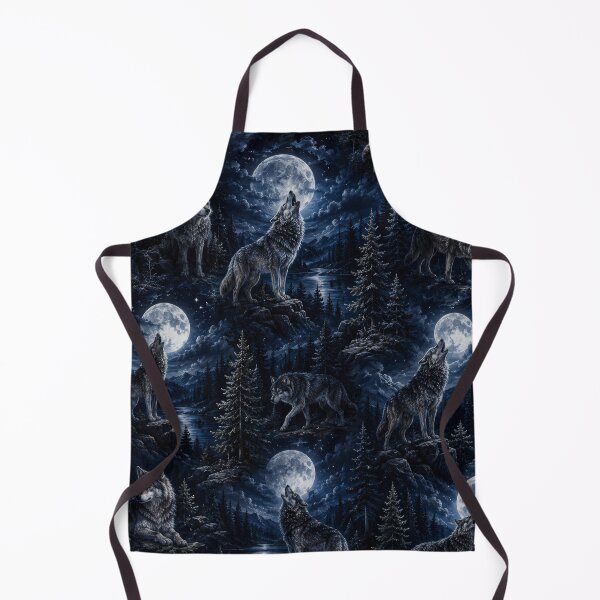 Item preview, Moonlit Wolves Pine Forest Fantasy Artwork designed and sold by ArtComixHaven.