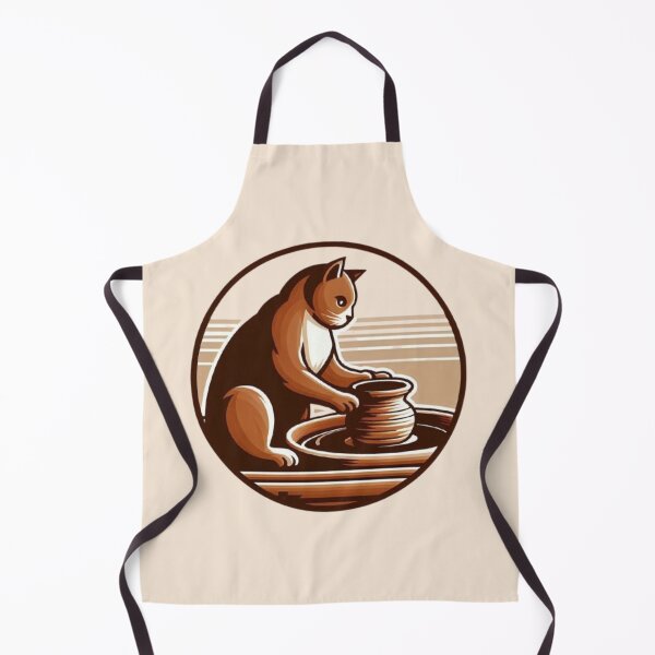 Item preview, Pottery Cat – Whimsical Ceramic Artist Design designed and sold by Dogandesighn.