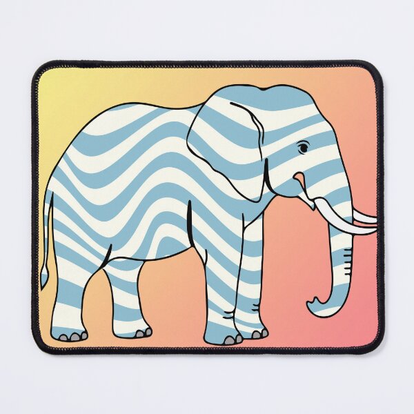 Item preview, Wavy Abstract Elephant designed and sold by AmbientArtCo.