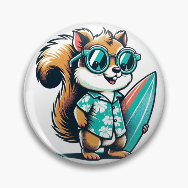 Item preview, Retro Squirrel Surfing designed and sold by Retro@nimals.