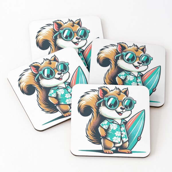 Item preview, Retro Squirrel Surfing designed and sold by Retro@nimals.