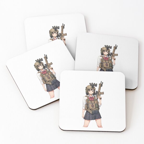 Aperçu de l'œuvre Écolière tactique - Opérations spéciales anime créée et vendue par RAWLIFEGRAPHIC.