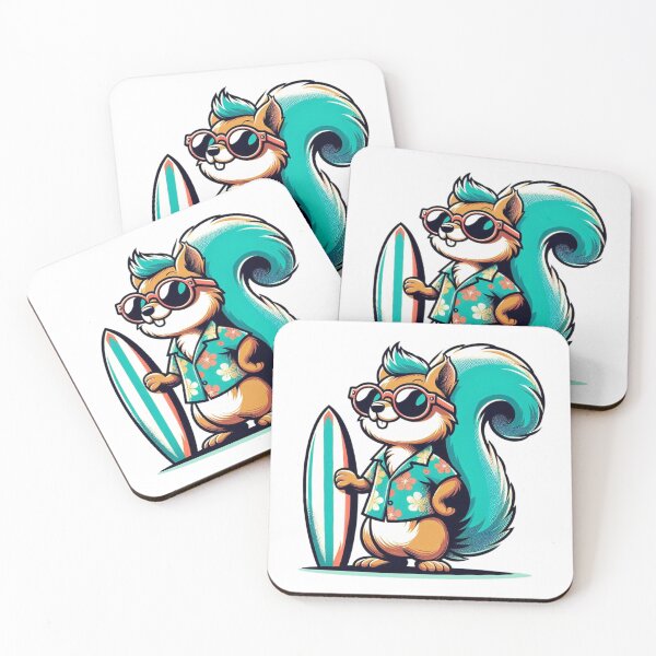 Item preview, Retro Squirrel Surfing designed and sold by Retro@nimals.