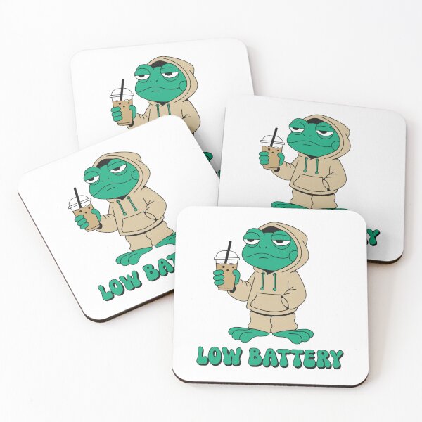 Artikelvorschau, Lustiger Froschaufkleber für niedrigen Batteriestand entworfen und verkauft von Gang store.