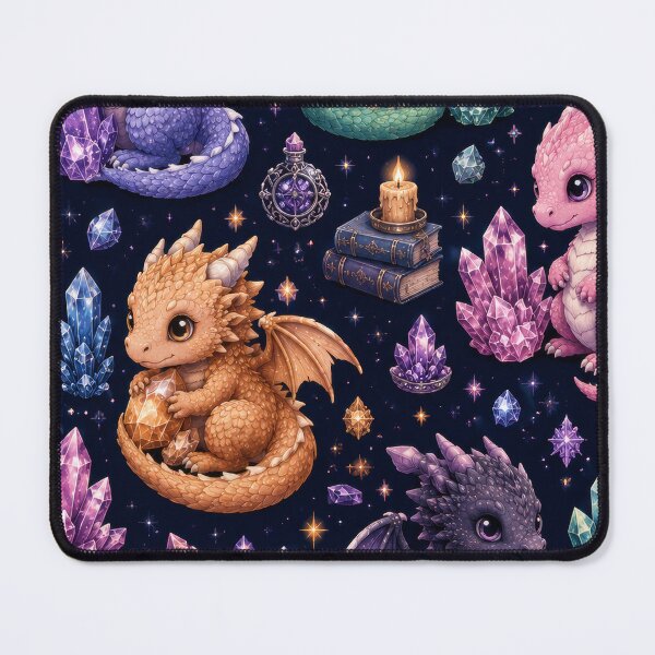Item preview, Cute Crystal Dragons Fantasy Pattern Artwork designed and sold by ArtComixHaven.