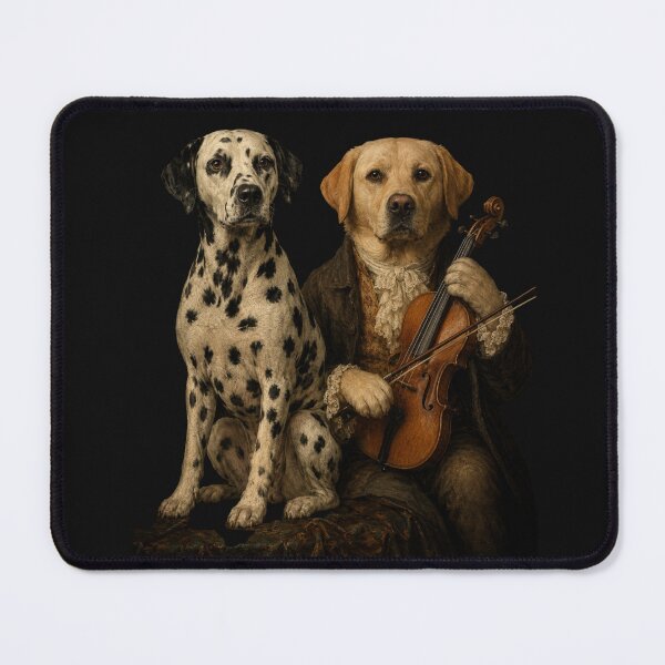Item preview, Vintage Dog Musician Portrait T-Shirt, Classical Violin Labrador Gift, Dalmatian Dog Lover Graphic Tee designed and sold by pipolabco.