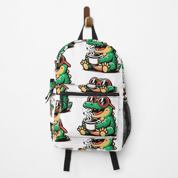 Item preview, Funny Crocodile Coffee Addict designed and sold by Retro@nimals.