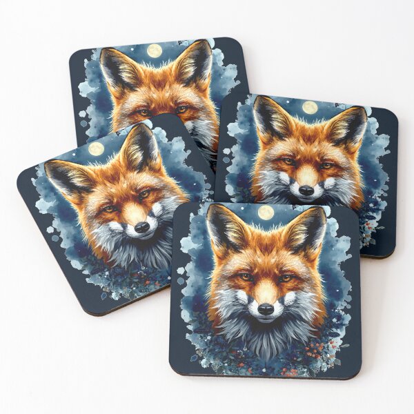 Item preview, Fox Watercolor Moon Forest Animal Aesthetic T-Shirt designed and sold by Biedroneczka.
