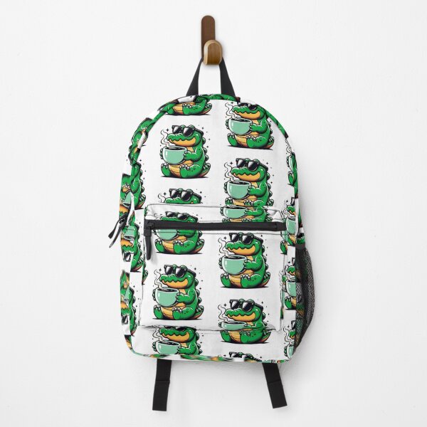 Item preview, Funny Crocodile Coffee Addict designed and sold by Retro@nimals.