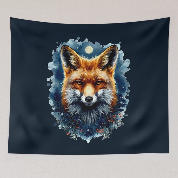 Item preview, Fox Watercolor Moon Forest Animal Aesthetic T-Shirt designed and sold by Biedroneczka.
