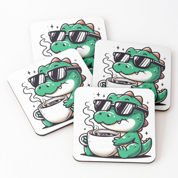 Item preview, Funny Crocodile Coffee Addict designed and sold by Retro@nimals.