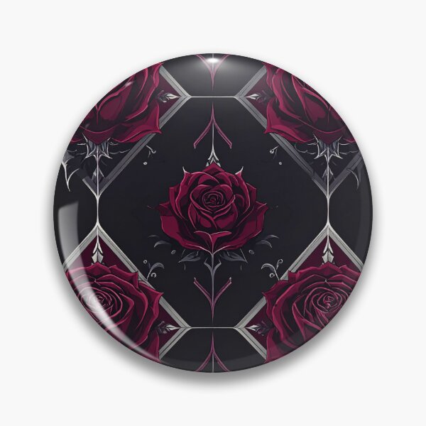 Item preview, Gothic Rose Burgundy Silver Geometric Seamless Pattern designed and sold by Grainwork.