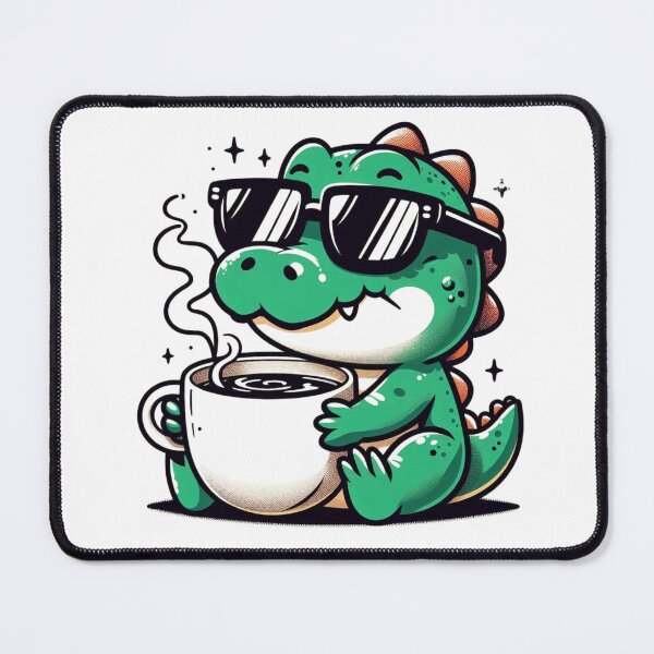Item preview, Funny Crocodile Coffee Addict designed and sold by Retro@nimals.