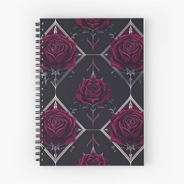 Item preview, Gothic Rose Burgundy Silver Geometric Seamless Pattern designed and sold by Grainwork.