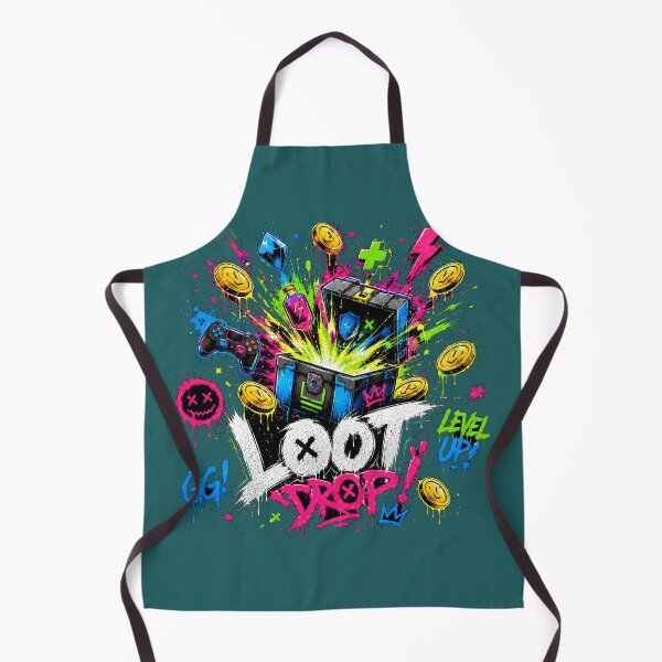 Item preview, Loot Drop Gamer Graffiti Tee | Neon Gaming Streetwear designed and sold by JustResultsCo.