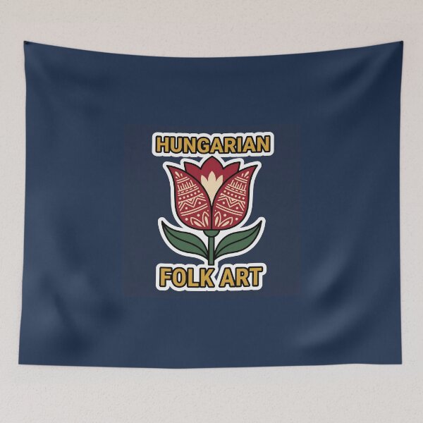 Item preview, Red Tulip Hungarian Folk Art designed and sold by AbanoubStore.
