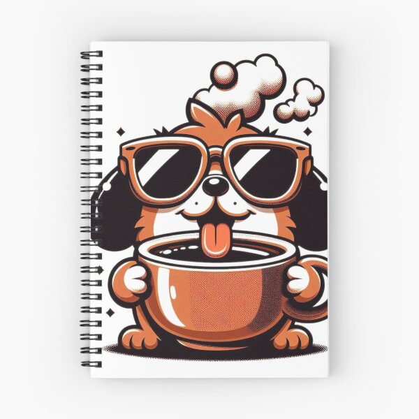 Item preview, Funny Dog Coffee Addict designed and sold by Retro@nimals.