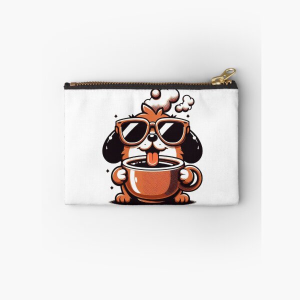 Item preview, Funny Dog Coffee Addict designed and sold by Retro@nimals.