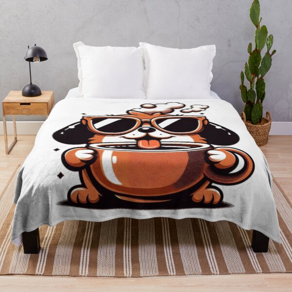 Item preview, Funny Dog Coffee Addict designed and sold by Retro@nimals.