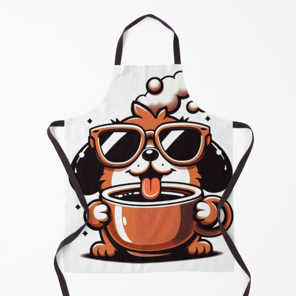 Item preview, Funny Dog Coffee Addict designed and sold by Retro@nimals.