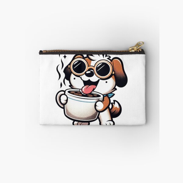 Item preview, Funny Dog Coffee Addict designed and sold by Retro@nimals.