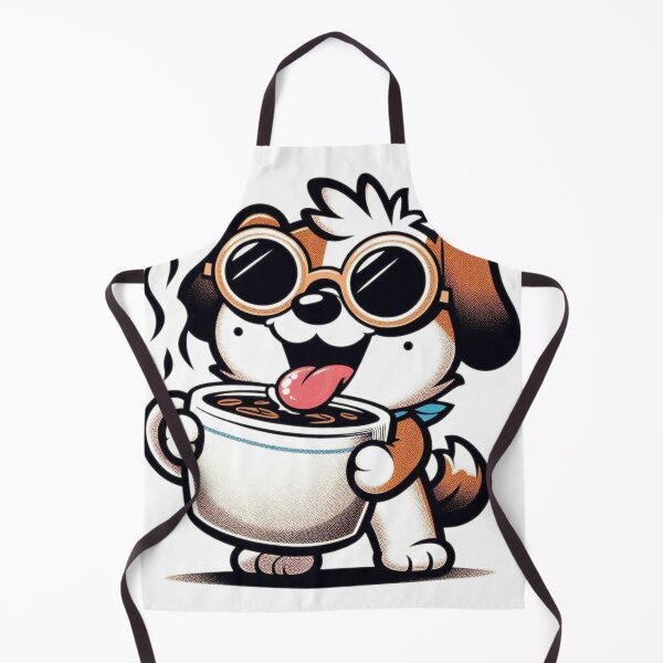 Item preview, Funny Dog Coffee Addict designed and sold by Retro@nimals.
