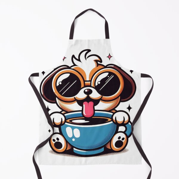 Item preview, Funny Dog Coffee Addict designed and sold by Retro@nimals.