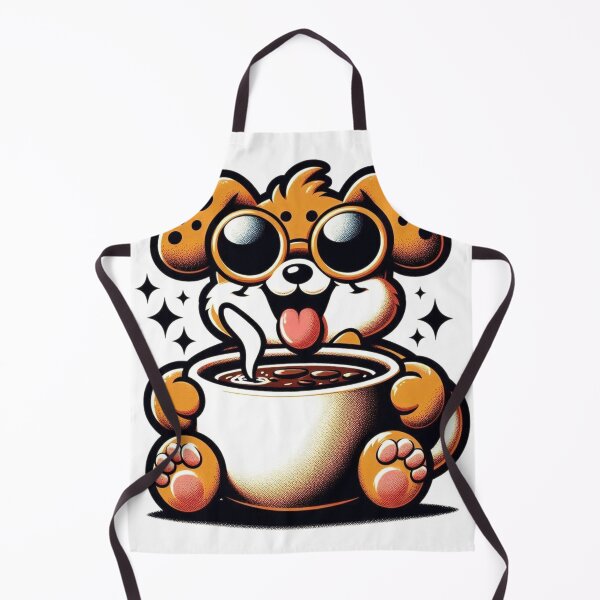 Item preview, Funny Dog Coffee Addict designed and sold by Retro@nimals.