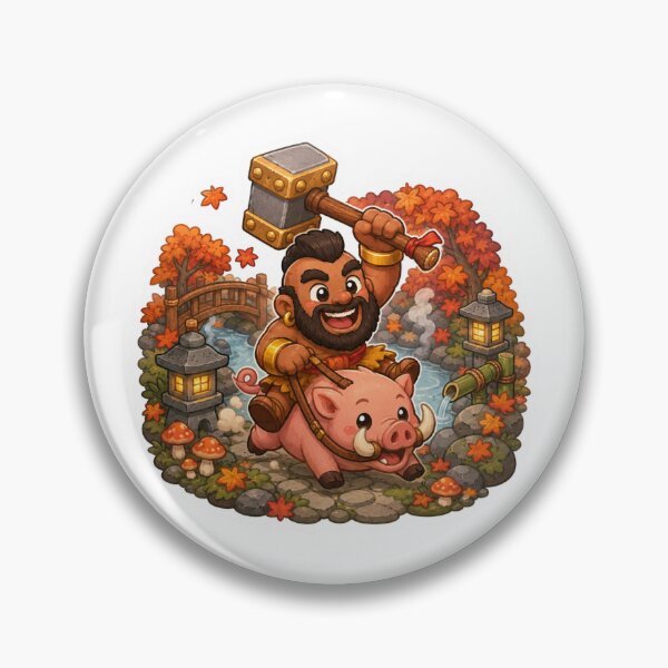 Item preview, Hog Rider Autumn Garden Sticker designed and sold by Dark Fantasy Shop.