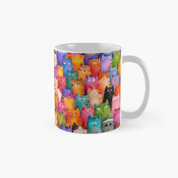 Item preview, Cute Kawaii Cats Rainbow Pattern – Fun Vibrant Cat Lover Gift Design designed and sold by Aramdesing.