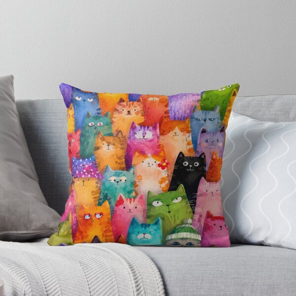 Item preview, Cute Kawaii Cats Rainbow Pattern – Fun Vibrant Cat Lover Gift Design designed and sold by Aramdesing.