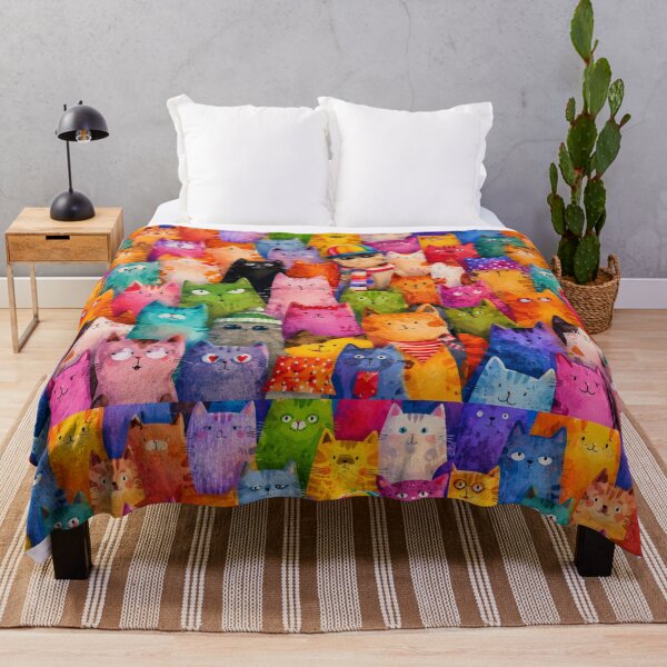 Item preview, Cute Kawaii Cats Rainbow Pattern – Fun Vibrant Cat Lover Gift Design designed and sold by Aramdesing.
