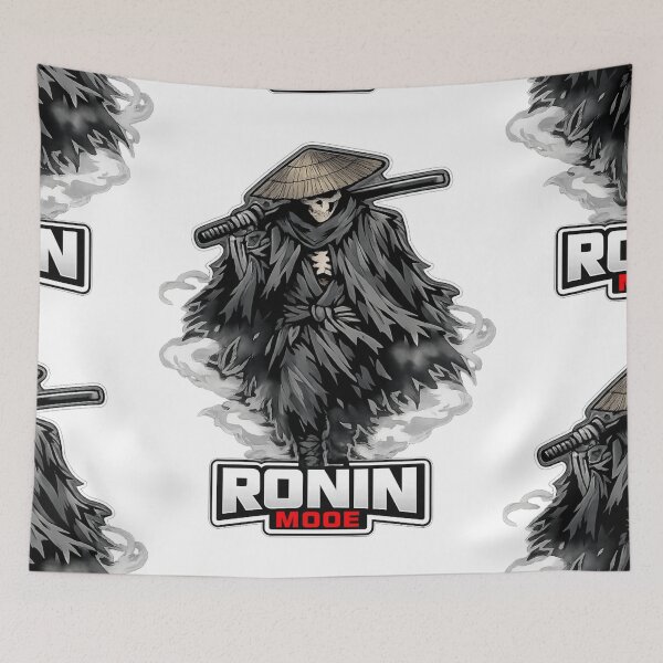 Item preview, Ronin Mode Skeleton Samurai Wanderer Katana Streetwear Design designed and sold by Ecocrushstudio.