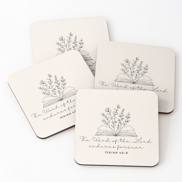 Item preview, Isaiah 40:8 Floral Bible Verse Design | The Word of the Lord Endures Forever designed and sold by Olive Thread Co..