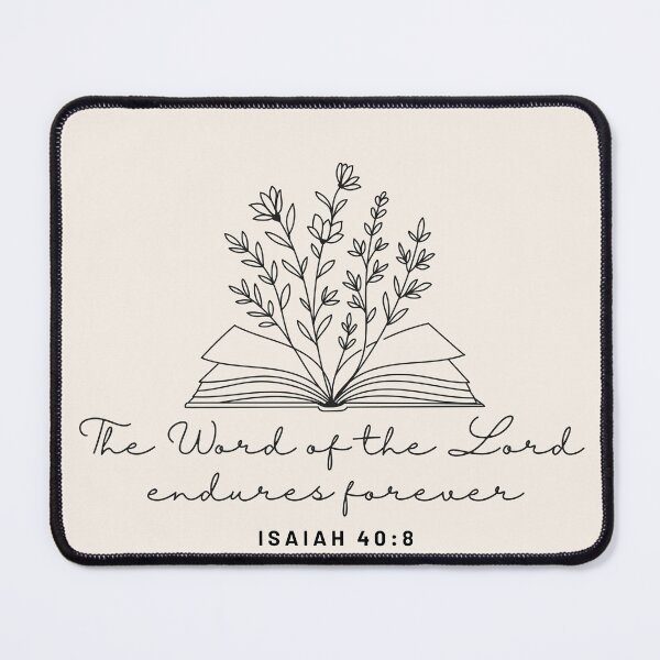 Item preview, Isaiah 40:8 Floral Bible Verse Design | The Word of the Lord Endures Forever designed and sold by Olive Thread Co..