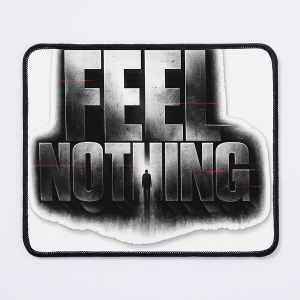 Item preview, FEEL NOTHING Cyberpunk Grunge Typography Sticker | Minimal Dark Streetwear Aesthetic Design designed and sold by Kannada Ink Studio.