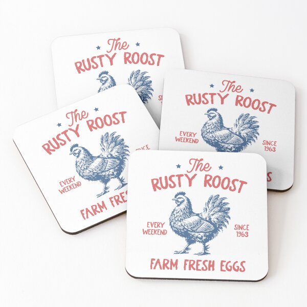 Item preview, Rusty Roost Farm Fresh Eggs Vintage Chicken Farmhouse Country Design designed and sold by Little Foot Farm Merch Shop.