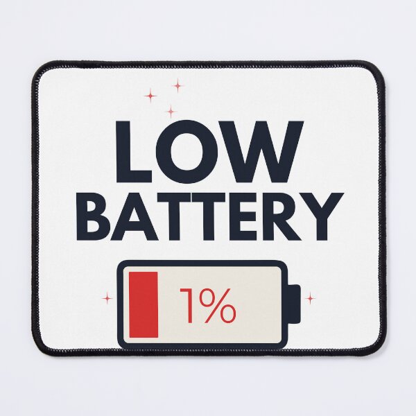 Item preview, Low Battery Clean Minimal Quote Design designed and sold by Uvclick.