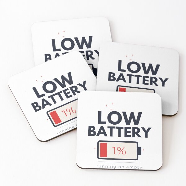 Item preview, Low Battery Clean Minimal Quote Design designed and sold by Uvclick.
