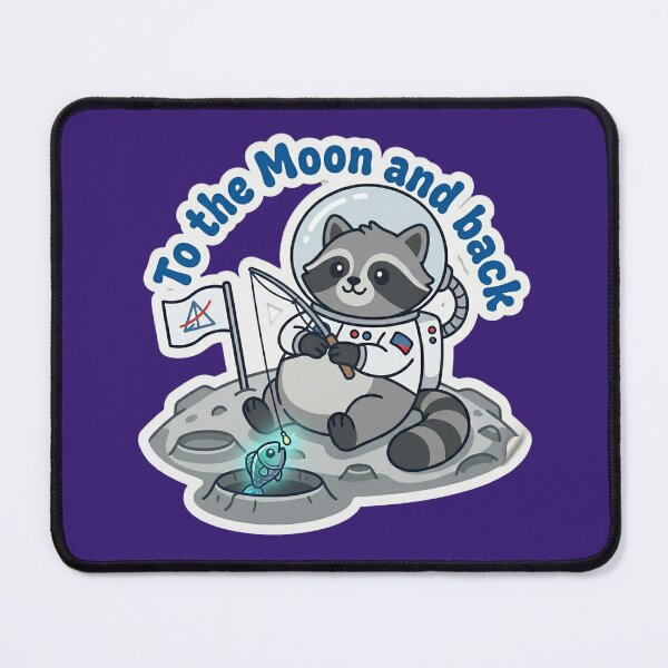 Item preview, ​Lazy Astronaut Raccoon: Moon Base Chill designed and sold by NadinGerasi.