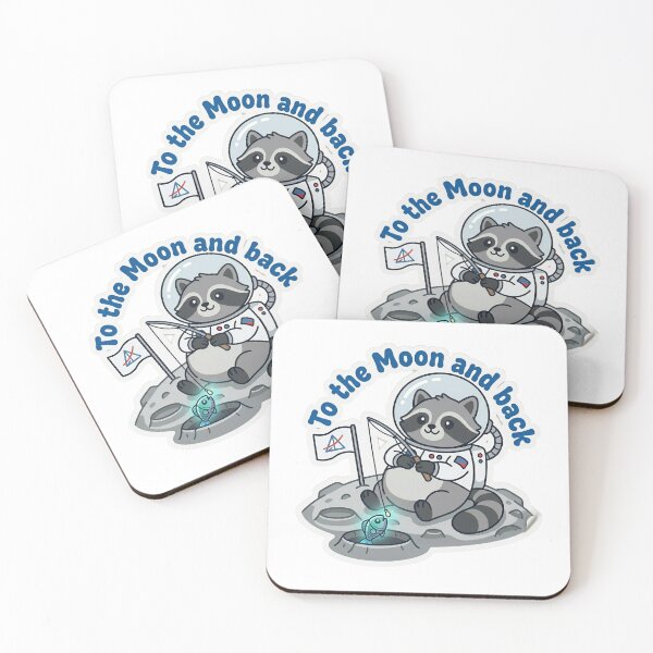 Item preview, ​Lazy Astronaut Raccoon: Moon Base Chill designed and sold by NadinGerasi.