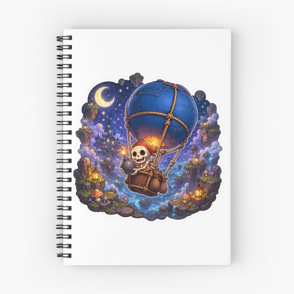 Item preview, Skeleton Balloon Rider Fantasy Gaming Sticker designed and sold by Dark Fantasy Shop.