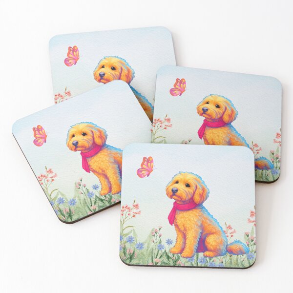 Item preview, Doodle and her butterfly -field pastel flowers designed and sold by Doodles Down South.