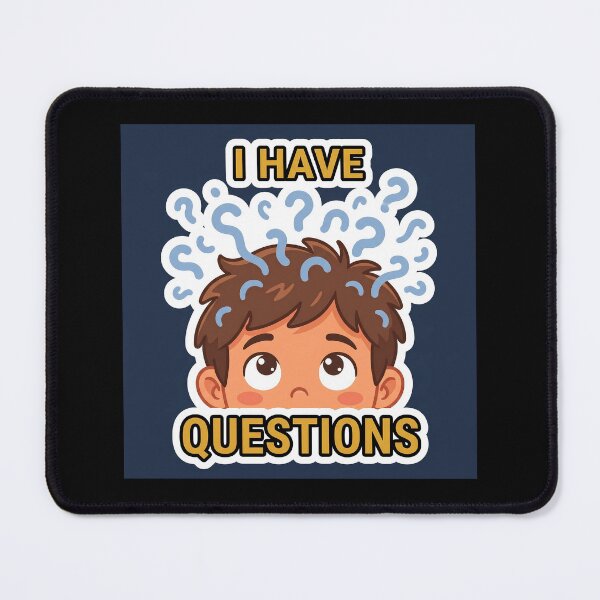 Item preview, Cartoon Kid With Question Bubbles designed and sold by AbanoubStore.