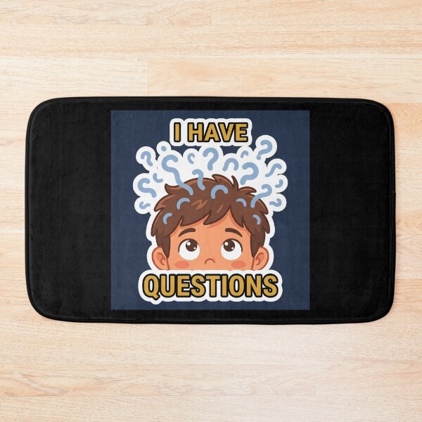 Item preview, Cartoon Kid With Question Bubbles designed and sold by AbanoubStore.